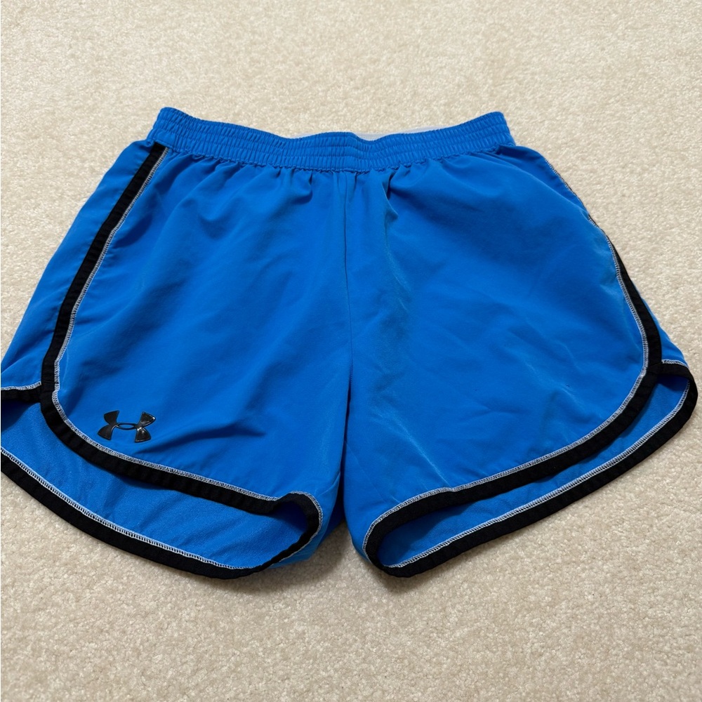 Under Armour Bright Blue Shorts with black and Gray Trim Mesium